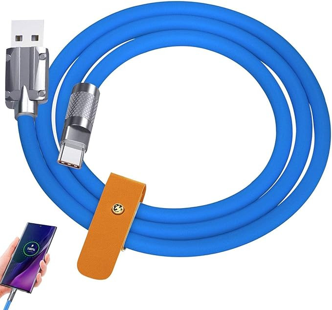 كابل TYPE C من السيليكون السائل، 120 واط