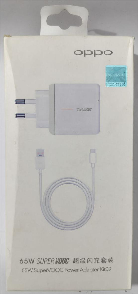 Oppo Super Vooc Charger, Type C, 65W, White