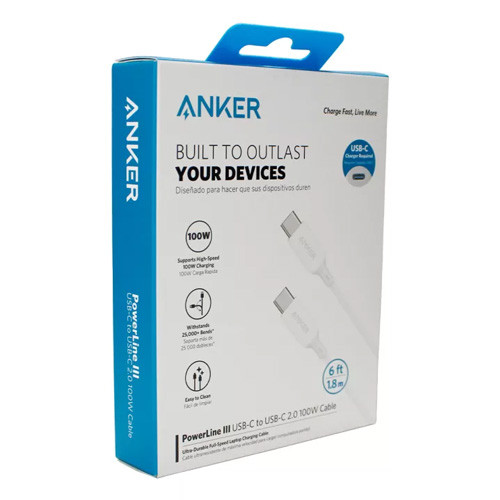 کابل انکر USB-C به USB-C مدل PowerLine III A8856